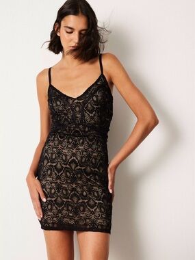 chinese dress ladies 90s GUESS Black Bustier Dress (S/M)